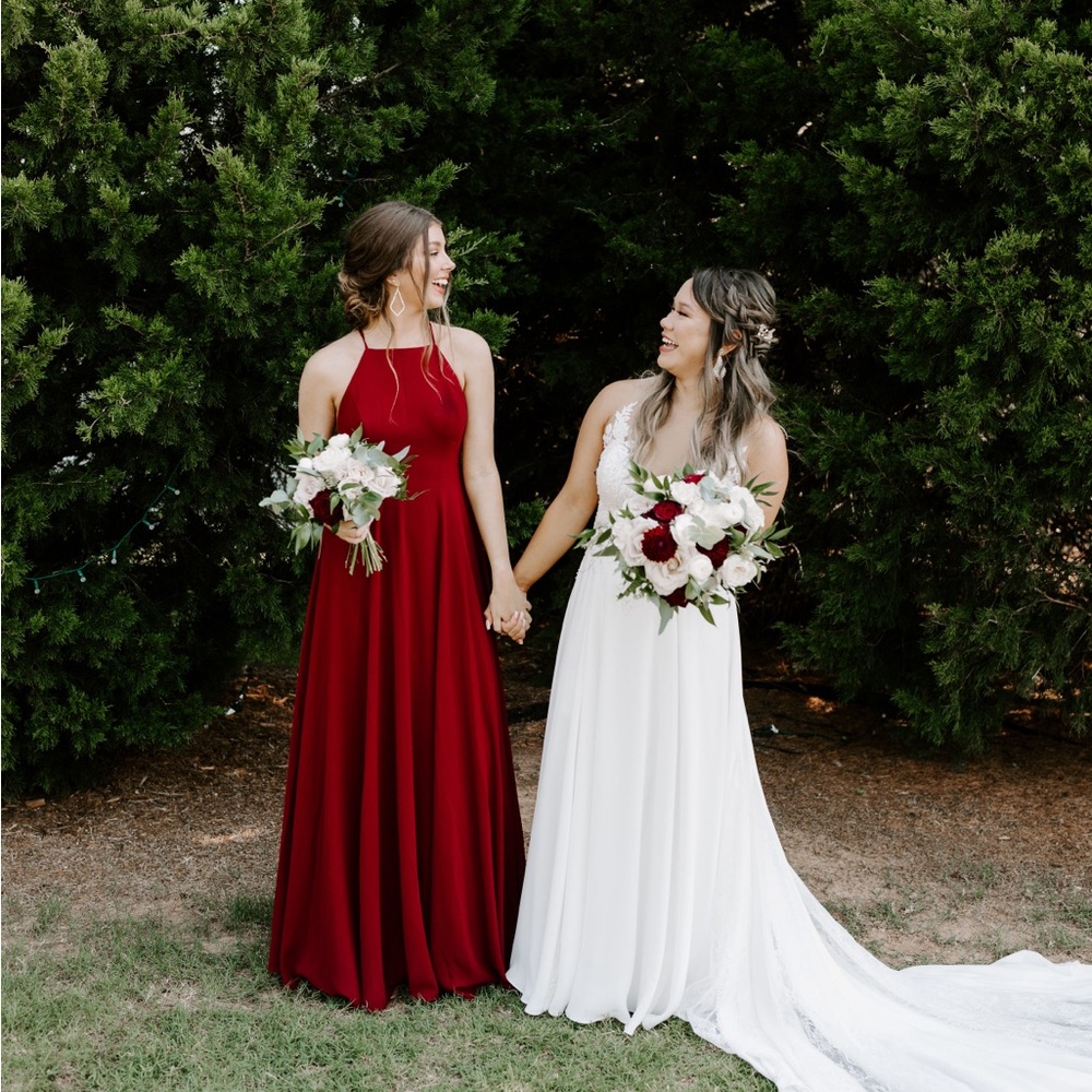 Maroon Lulus Bridesmaid/Wedding Guest dress